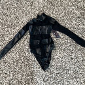 Latex and Mesh Bodysuit